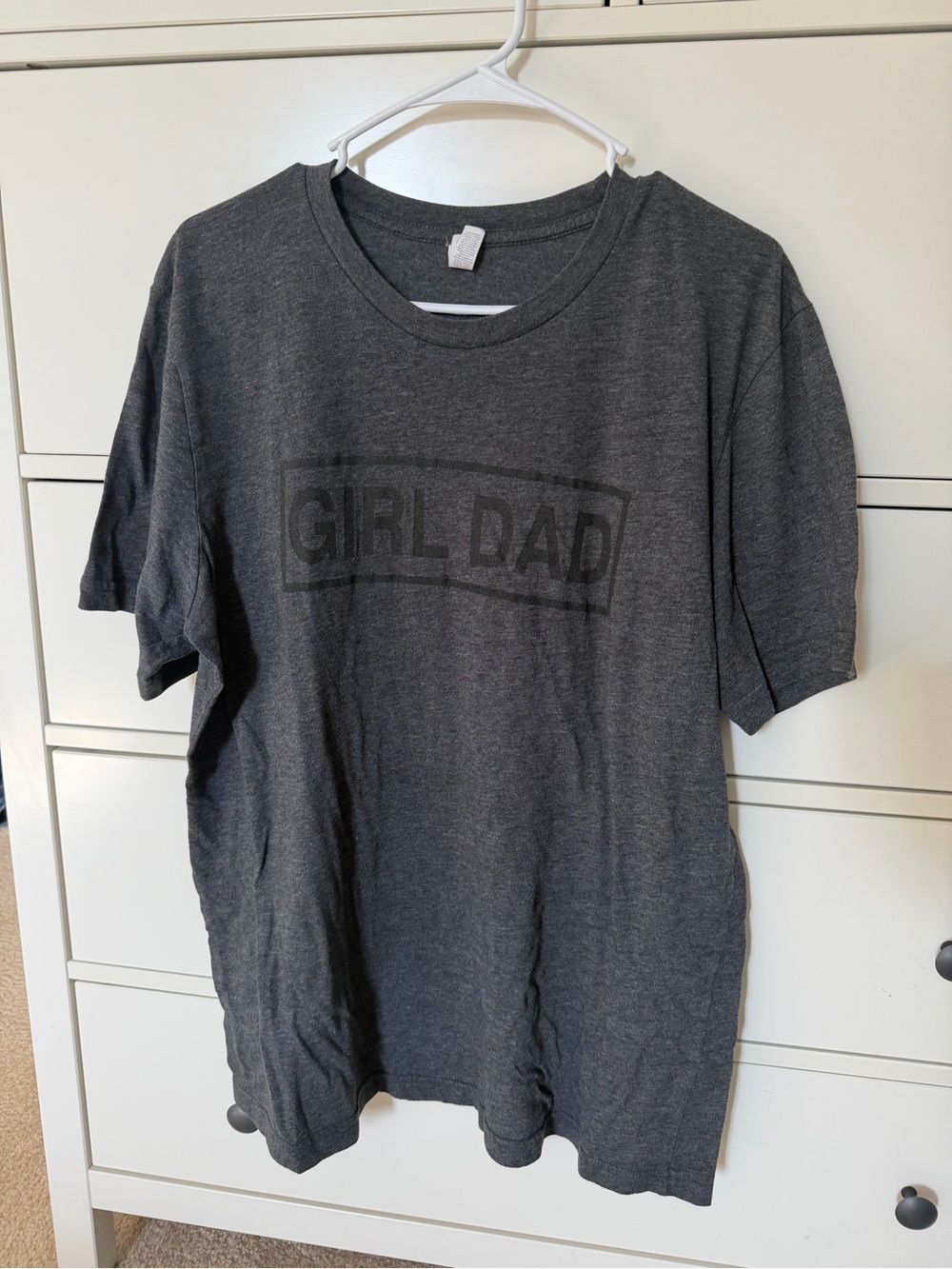 Bella Canvas Charcoal Gray 'GIRL DAD' Short Sleeve Tee